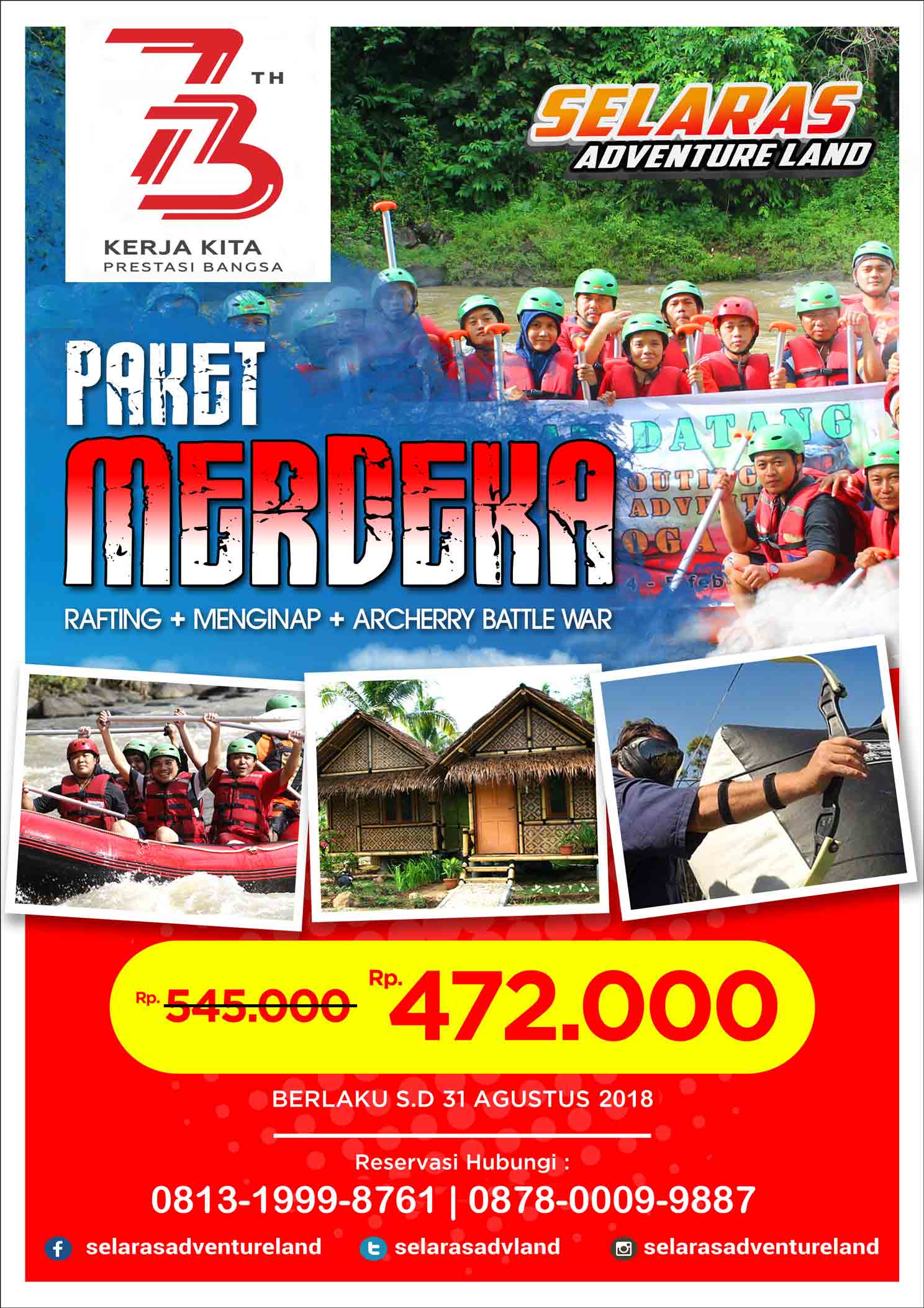 paket promo arung jeram citarik hari kemerdekaan ri 2018